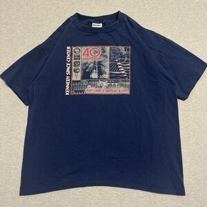 Vintage‎ 2002 Kennedy Space Center 40th Anniversary NASA Graphic Tee Navy XXL